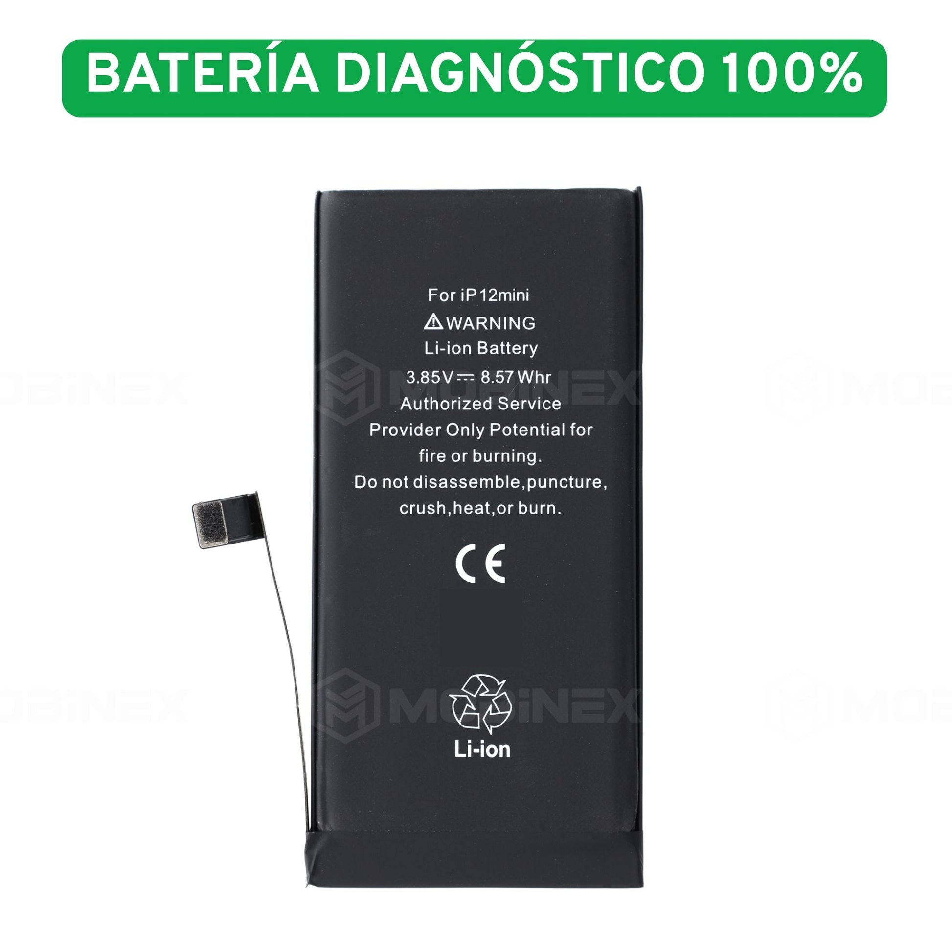 Bateria Diagnostico para iPhone 12 Mini Alta Capacidad y Compatible - Mobinex Repuestos