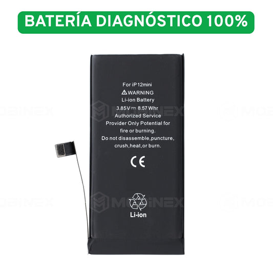 Bateria Diagnostico para iPhone 12 Mini Alta Capacidad y Compatible - Mobinex Repuestos