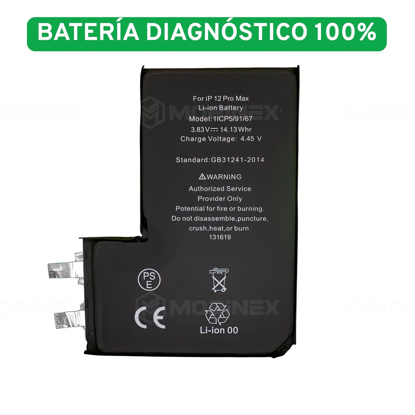 Bateria Diagnostico para iPhone 12 Pro Max Profesional y Alta Capacidad - Mobinex Repuestos