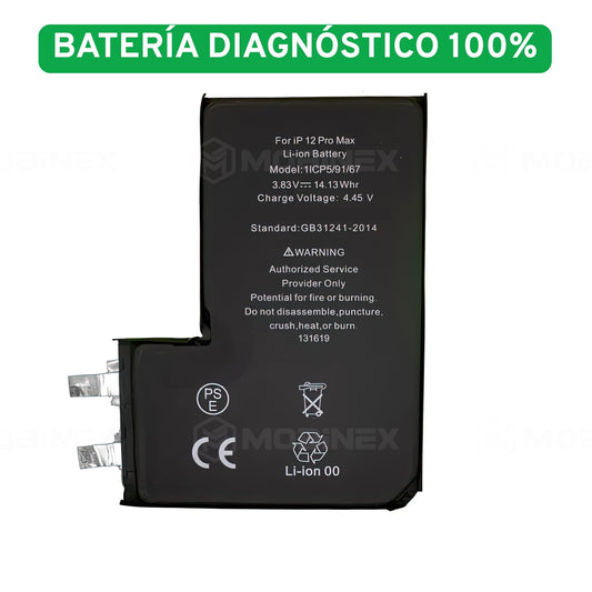 Bateria Diagnostico para iPhone 12 Pro Max Profesional y Alta Capacidad - Mobinex Repuestos